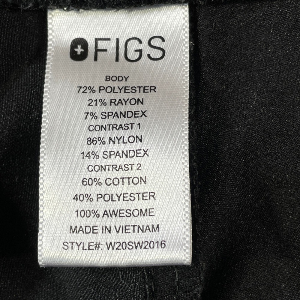 Figs Black Cropped Jogger Pants - Picture 2 of 8